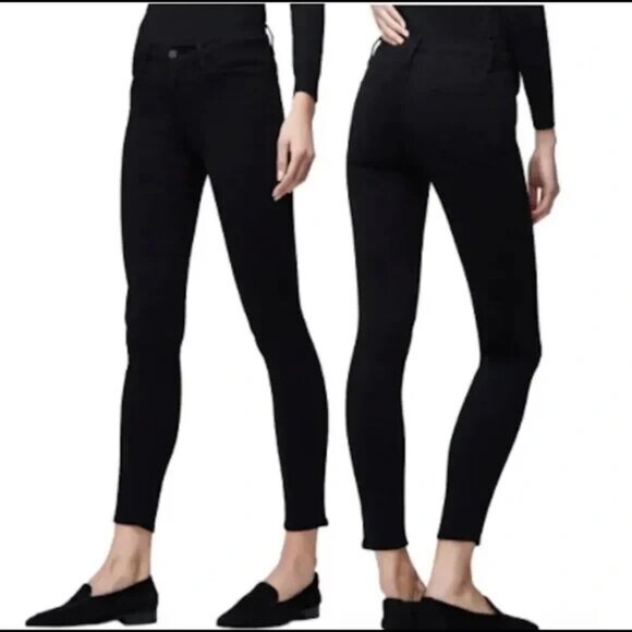 FRAME Women Le High Skinny Film Noir Stretch Denim Stretch Sz 27 Black 7-19 - Picture 2 of 15